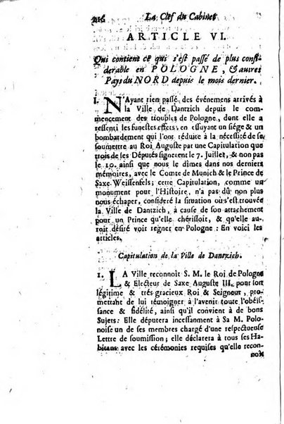 La clef du cabinet des princes de l'Europe ou recueil historique et politique sur les matières du tems