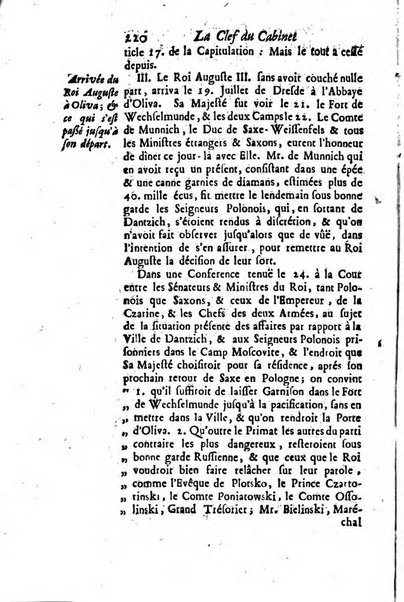 La clef du cabinet des princes de l'Europe ou recueil historique et politique sur les matières du tems