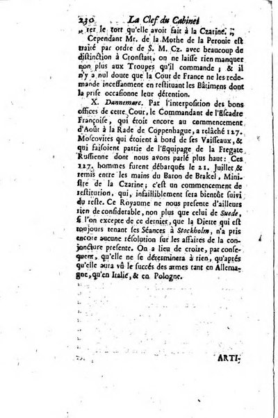 La clef du cabinet des princes de l'Europe ou recueil historique et politique sur les matières du tems