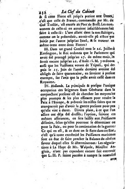 La clef du cabinet des princes de l'Europe ou recueil historique et politique sur les matières du tems