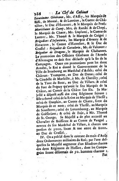 La clef du cabinet des princes de l'Europe ou recueil historique et politique sur les matières du tems