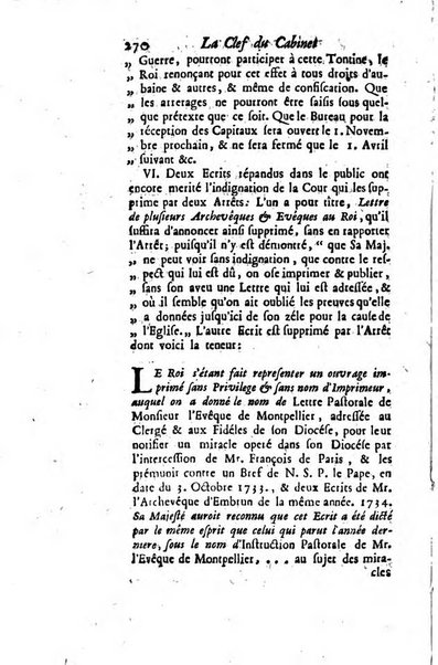 La clef du cabinet des princes de l'Europe ou recueil historique et politique sur les matières du tems