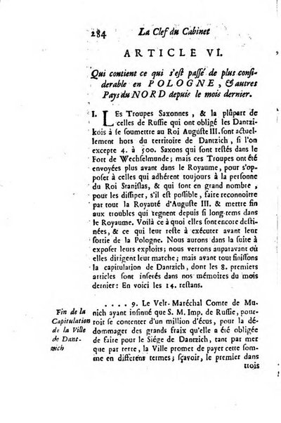 La clef du cabinet des princes de l'Europe ou recueil historique et politique sur les matières du tems