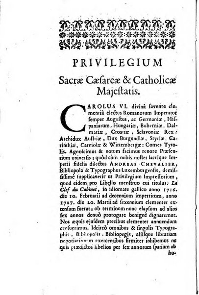 La clef du cabinet des princes de l'Europe ou recueil historique et politique sur les matières du tems