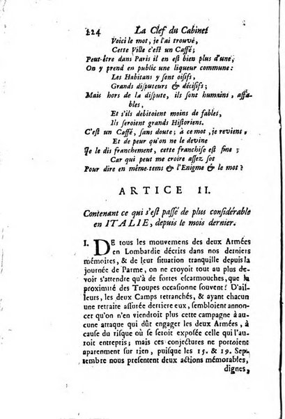 La clef du cabinet des princes de l'Europe ou recueil historique et politique sur les matières du tems