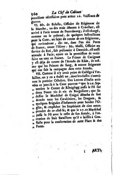 La clef du cabinet des princes de l'Europe ou recueil historique et politique sur les matières du tems