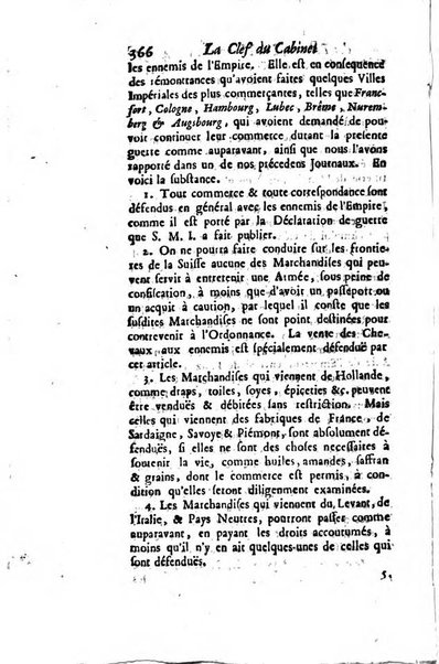 La clef du cabinet des princes de l'Europe ou recueil historique et politique sur les matières du tems