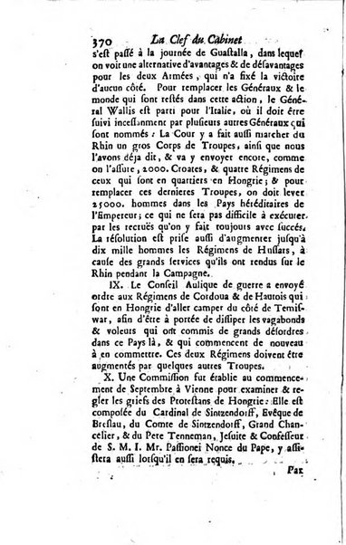 La clef du cabinet des princes de l'Europe ou recueil historique et politique sur les matières du tems