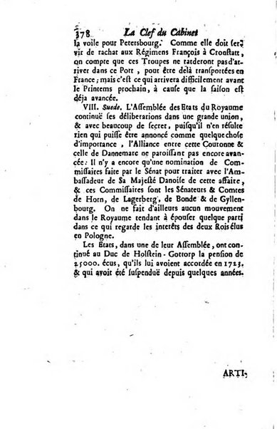 La clef du cabinet des princes de l'Europe ou recueil historique et politique sur les matières du tems