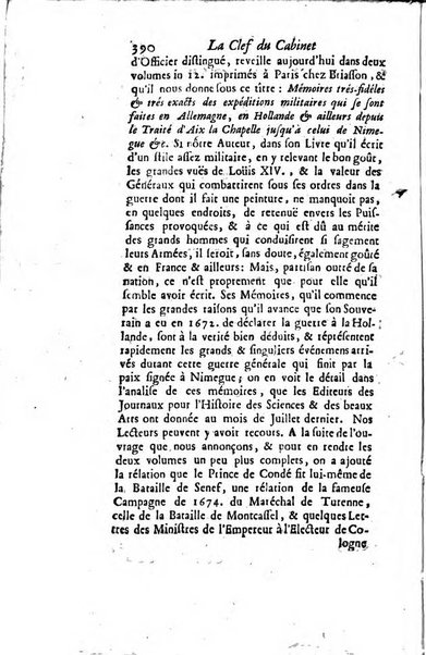 La clef du cabinet des princes de l'Europe ou recueil historique et politique sur les matières du tems