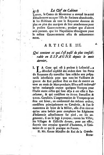 La clef du cabinet des princes de l'Europe ou recueil historique et politique sur les matières du tems