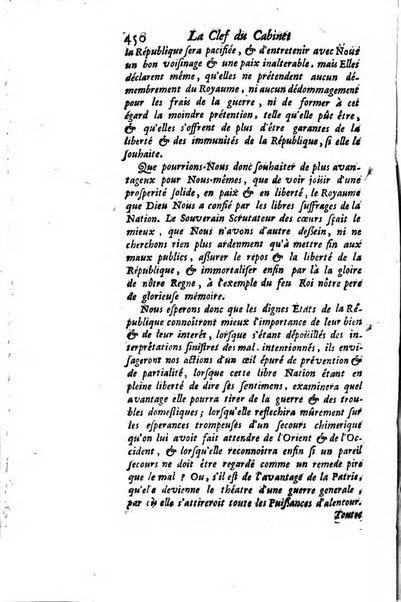 La clef du cabinet des princes de l'Europe ou recueil historique et politique sur les matières du tems