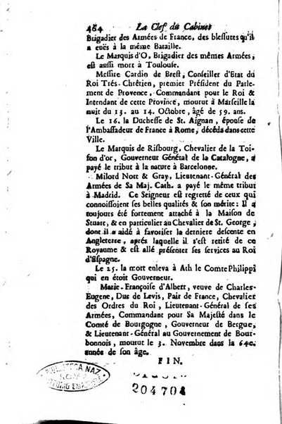 La clef du cabinet des princes de l'Europe ou recueil historique et politique sur les matières du tems