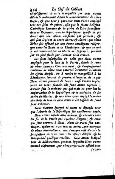 La clef du cabinet des princes de l'Europe ou recueil historique et politique sur les matières du tems