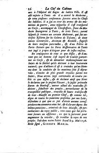 La clef du cabinet des princes de l'Europe ou recueil historique et politique sur les matières du tems