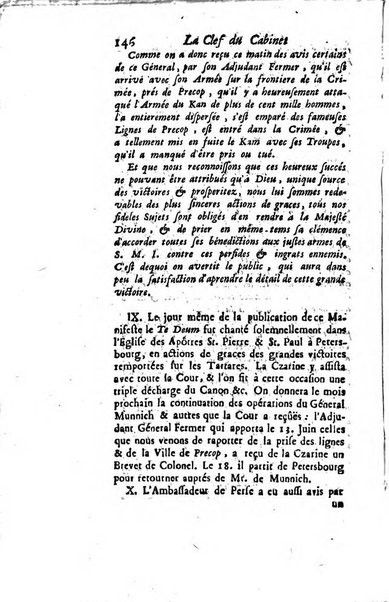 La clef du cabinet des princes de l'Europe ou recueil historique et politique sur les matières du tems