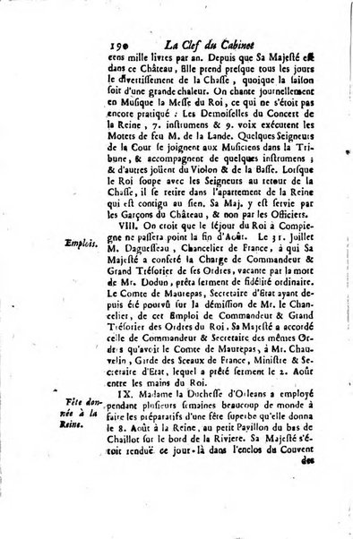 La clef du cabinet des princes de l'Europe ou recueil historique et politique sur les matières du tems