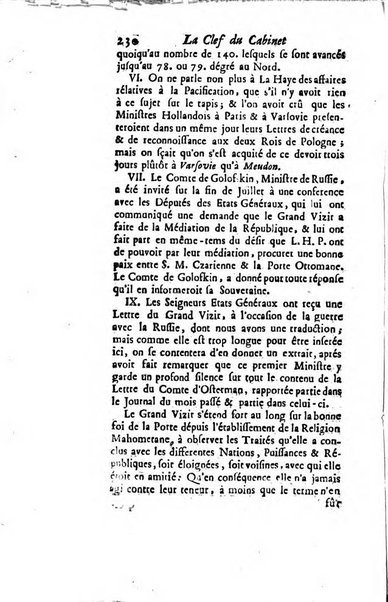 La clef du cabinet des princes de l'Europe ou recueil historique et politique sur les matières du tems