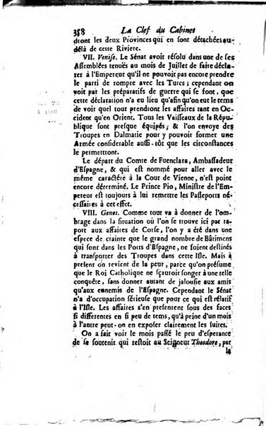 La clef du cabinet des princes de l'Europe ou recueil historique et politique sur les matières du tems