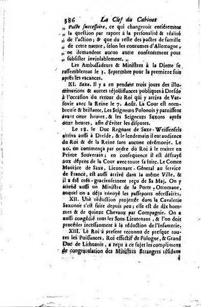 La clef du cabinet des princes de l'Europe ou recueil historique et politique sur les matières du tems