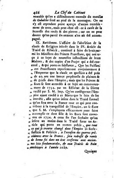 La clef du cabinet des princes de l'Europe ou recueil historique et politique sur les matières du tems