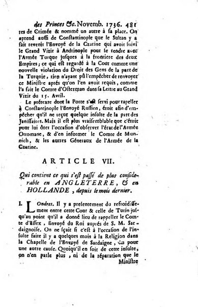 La clef du cabinet des princes de l'Europe ou recueil historique et politique sur les matières du tems