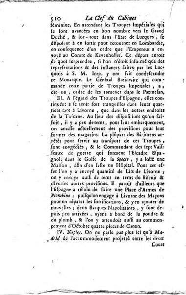 La clef du cabinet des princes de l'Europe ou recueil historique et politique sur les matières du tems