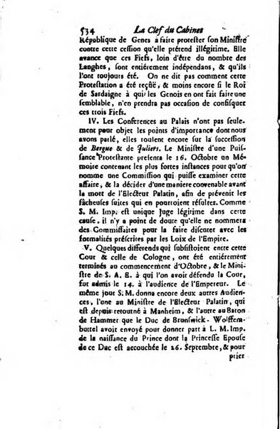 La clef du cabinet des princes de l'Europe ou recueil historique et politique sur les matières du tems