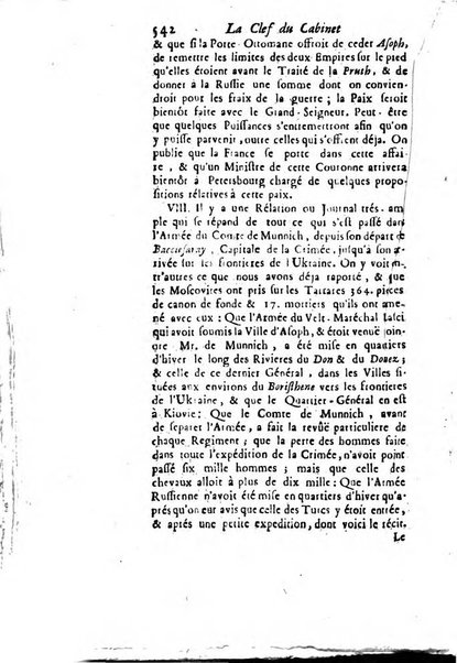 La clef du cabinet des princes de l'Europe ou recueil historique et politique sur les matières du tems