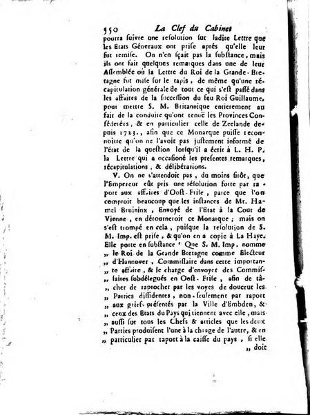 La clef du cabinet des princes de l'Europe ou recueil historique et politique sur les matières du tems