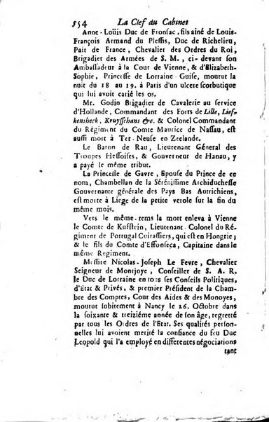 La clef du cabinet des princes de l'Europe ou recueil historique et politique sur les matières du tems