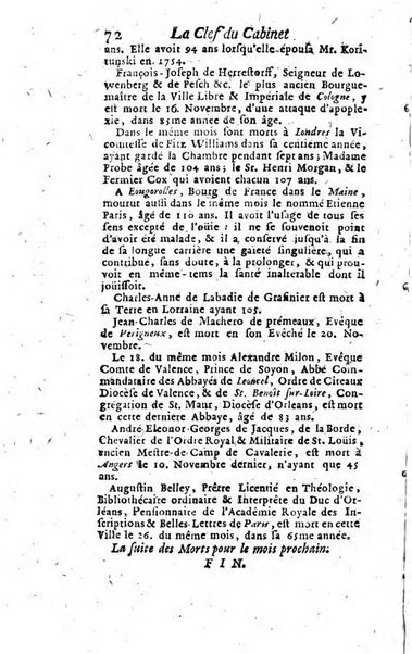 La clef du cabinet des princes de l'Europe ou recueil historique et politique sur les matières du tems