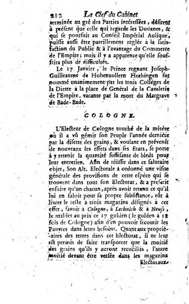 La clef du cabinet des princes de l'Europe ou recueil historique et politique sur les matières du tems