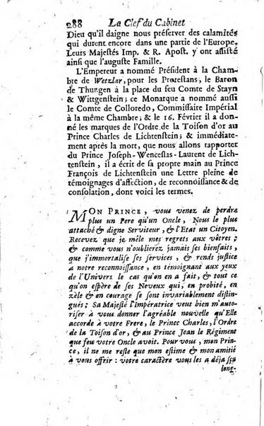 La clef du cabinet des princes de l'Europe ou recueil historique et politique sur les matières du tems