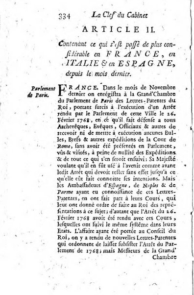 La clef du cabinet des princes de l'Europe ou recueil historique et politique sur les matières du tems