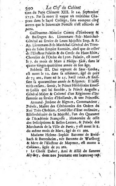 La clef du cabinet des princes de l'Europe ou recueil historique et politique sur les matières du tems