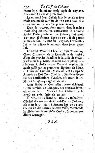 La clef du cabinet des princes de l'Europe ou recueil historique et politique sur les matières du tems