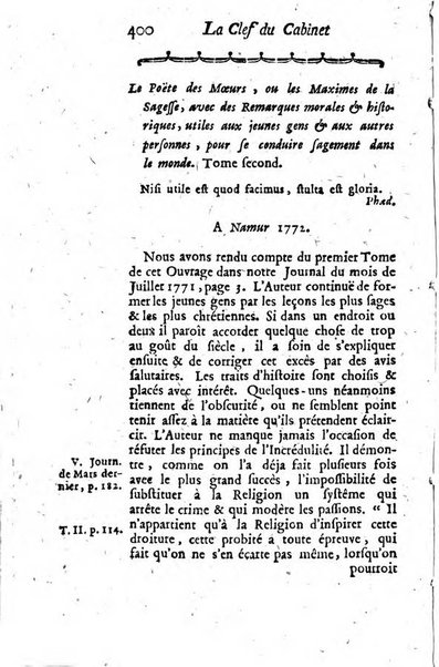 La clef du cabinet des princes de l'Europe ou recueil historique et politique sur les matières du tems