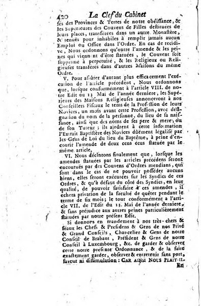 La clef du cabinet des princes de l'Europe ou recueil historique et politique sur les matières du tems