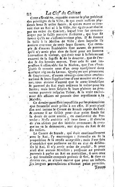 La clef du cabinet des princes de l'Europe ou recueil historique et politique sur les matières du tems