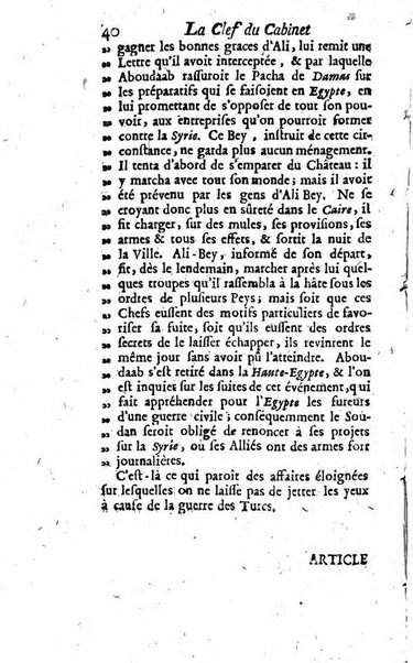 La clef du cabinet des princes de l'Europe ou recueil historique et politique sur les matières du tems