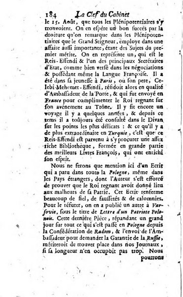 La clef du cabinet des princes de l'Europe ou recueil historique et politique sur les matières du tems