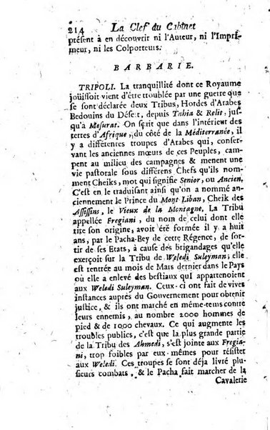 La clef du cabinet des princes de l'Europe ou recueil historique et politique sur les matières du tems