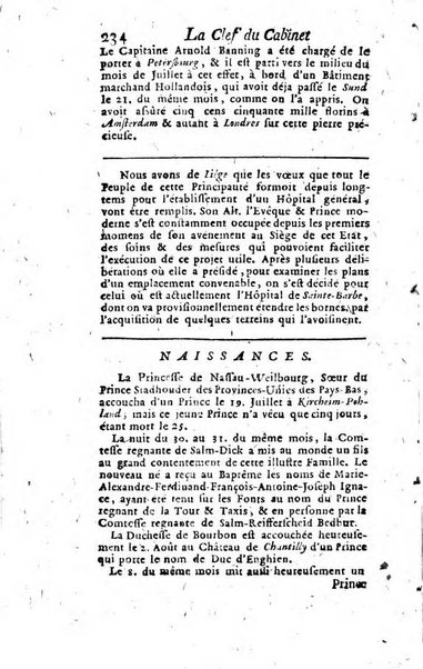 La clef du cabinet des princes de l'Europe ou recueil historique et politique sur les matières du tems