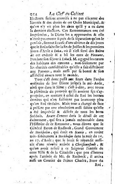 La clef du cabinet des princes de l'Europe ou recueil historique et politique sur les matières du tems