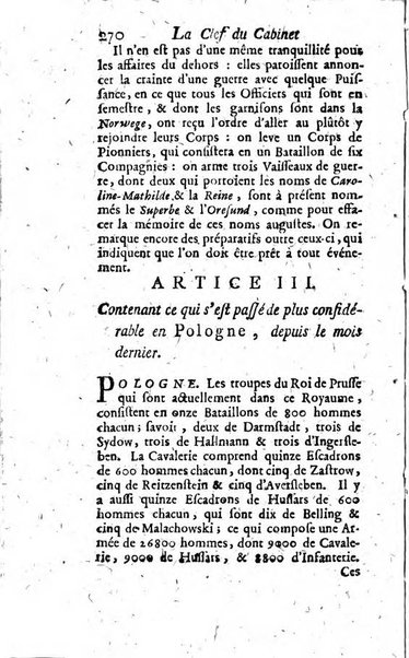 La clef du cabinet des princes de l'Europe ou recueil historique et politique sur les matières du tems