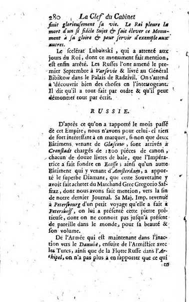 La clef du cabinet des princes de l'Europe ou recueil historique et politique sur les matières du tems