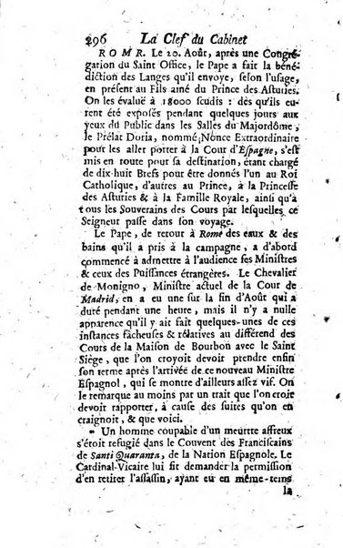 La clef du cabinet des princes de l'Europe ou recueil historique et politique sur les matières du tems