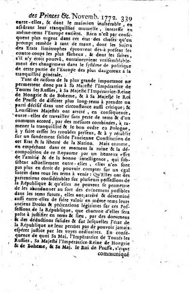 La clef du cabinet des princes de l'Europe ou recueil historique et politique sur les matières du tems