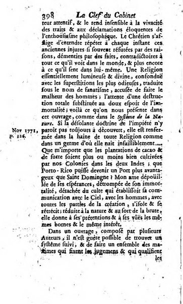 La clef du cabinet des princes de l'Europe ou recueil historique et politique sur les matières du tems